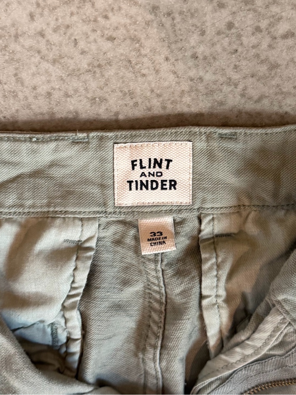Flint & Tinder Light green Linen-Blend Pants